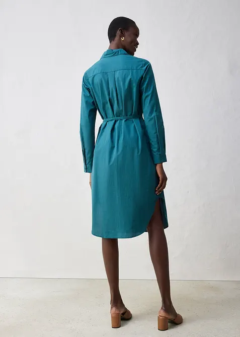 Skjortkl&auml;nning med silke, bonprix