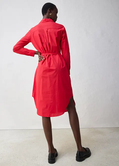 Skjortklänning med silke, bonprix