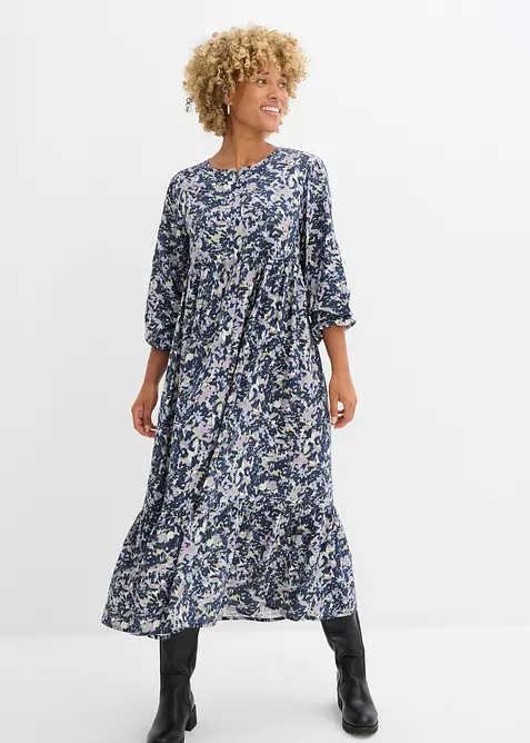 Blusklänning i viskos, bonprix