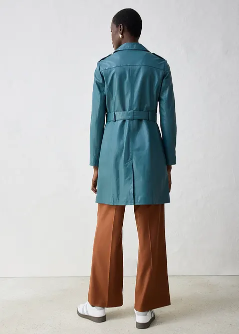 Trenchcoat av lammnappa, bonprix