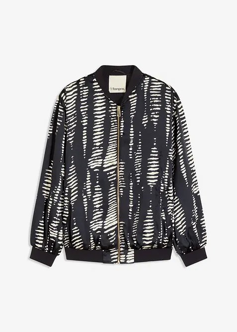 Blusjacka av satin med mjukt fall, bonprix