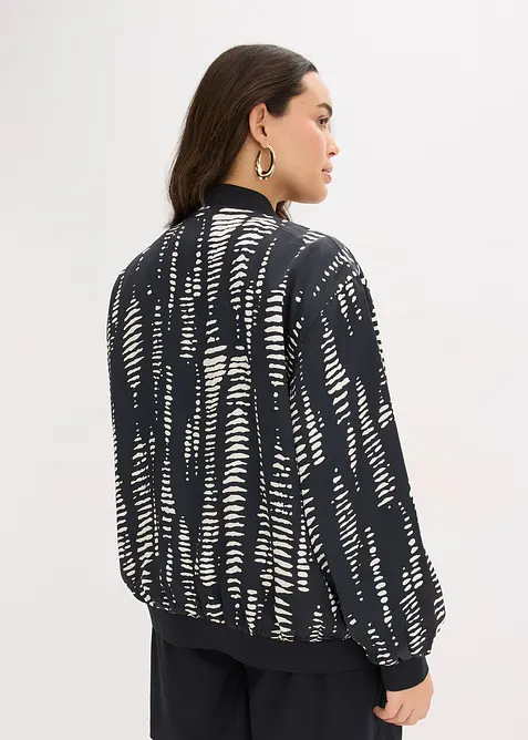 Blusjacka av satin med mjukt fall, bonprix