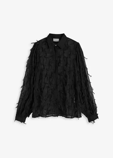 Blus med fransdetaljer, bonprix