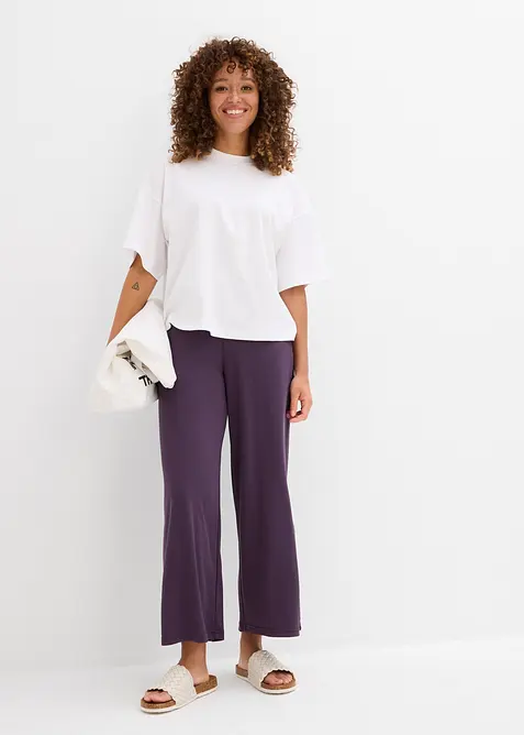 Oversizetopp av tjock, ekologisk bomull, bonprix