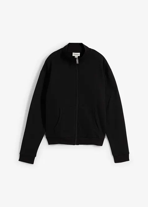 Sweatshirtjacka i ekologisk bomull, bonprix