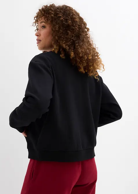Sweatshirtjacka i ekologisk bomull, bonprix