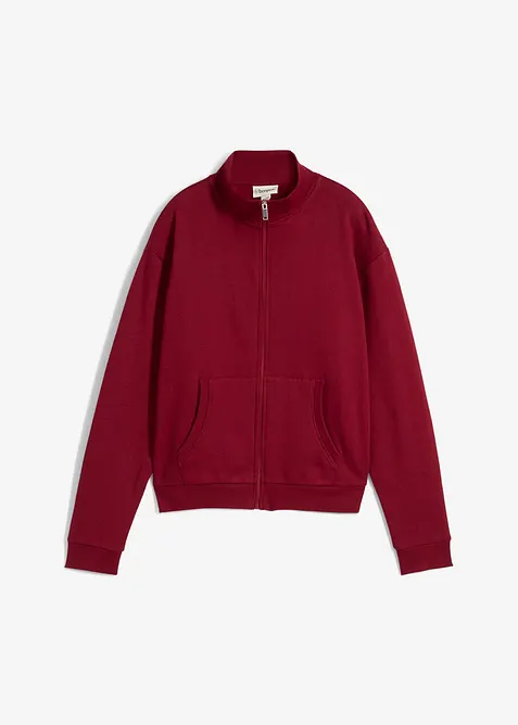 Sweatshirtjacka i ekologisk bomull, bonprix
