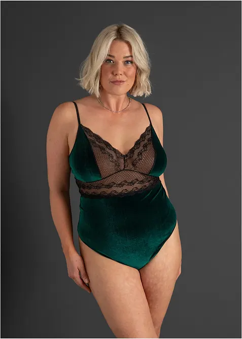 Sammetsbody ouvert, bonprix