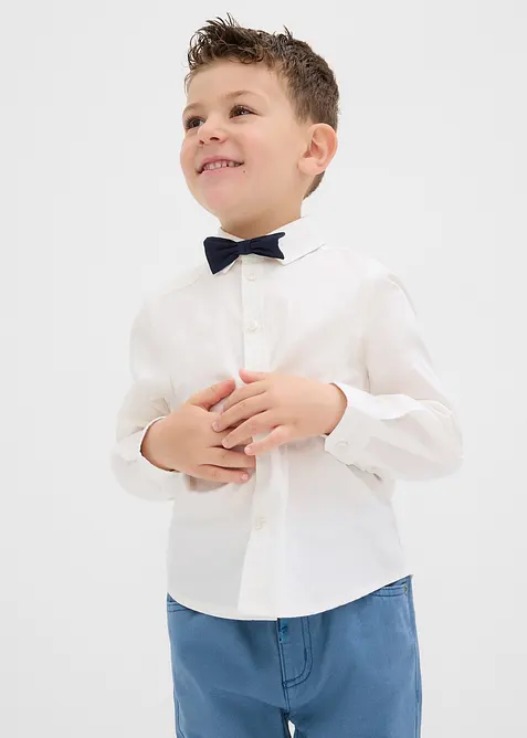 Skjorta och fluga f&ouml;r barn (2 delar), bonprix