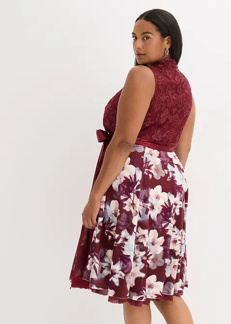 Dirndl med broderi och sammetskjol (2 delar), bonprix