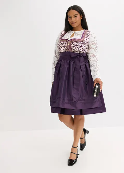 Dirndl med broderat förkläde (2 delar), bonprix