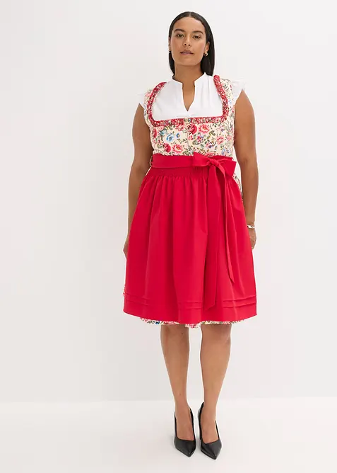 Dirndl med broderat förkläde (2 delar), bonprix