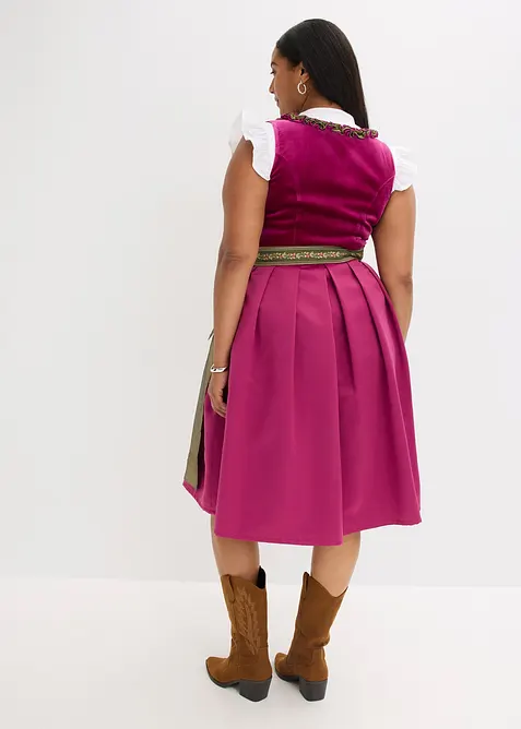 Mellanlång dirndl med sammet (2 delar), bonprix