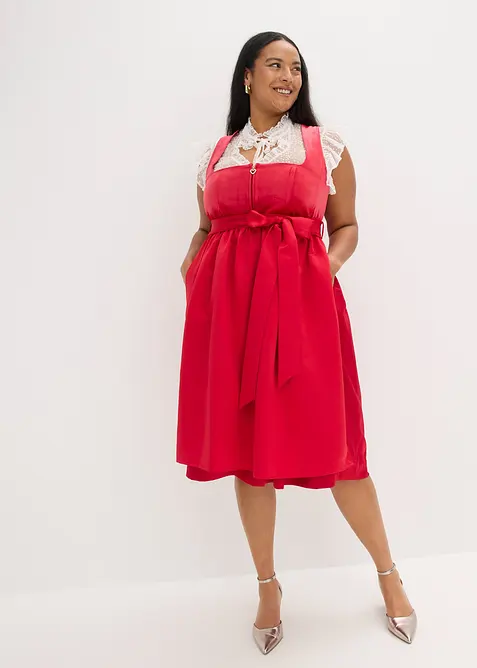 Mellanlång dirndl med sammet (2 delar), bonprix