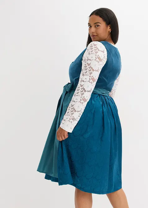 Mellanlång dirndl med sammet (2 delar), bonprix