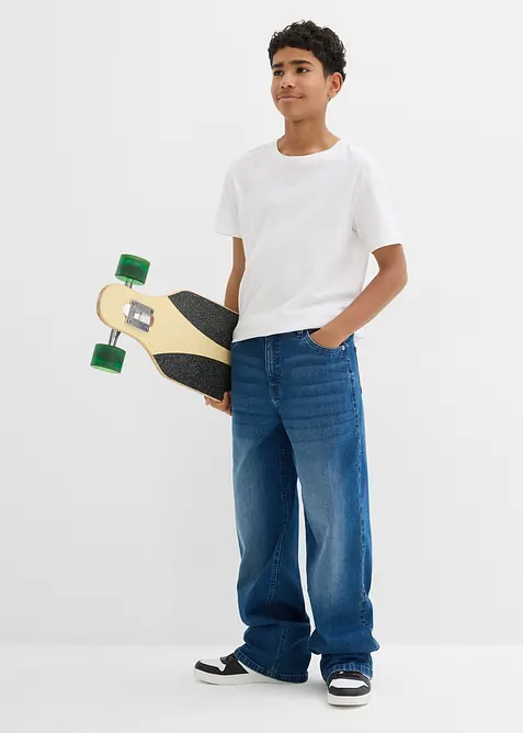 Extra Loose Fit Stretch Jeans f&ouml;r barn, Straight, bonprix