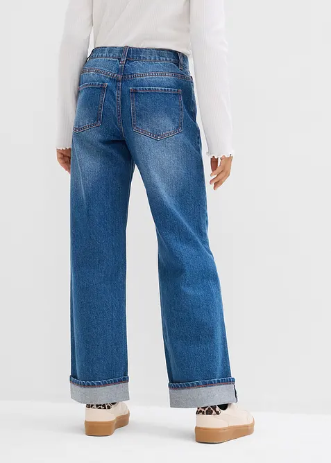 Wide Leg Jeans Low Waist för barn, bonprix
