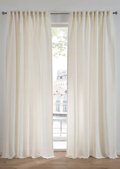 Gardinlängd med ränder och återvunnen polyester (1-pack), bonprix