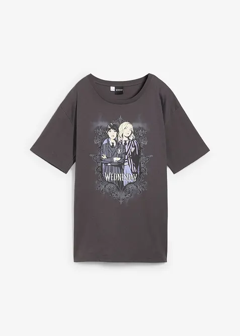 T-shirt av ren bomull, med tryck, Wednesday