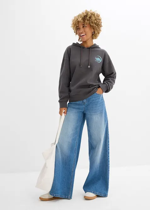 Luvtröja av ren bomull, bonprix