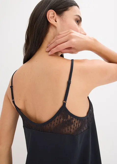 Nattlinne med smala axelband, med modal, bonprix