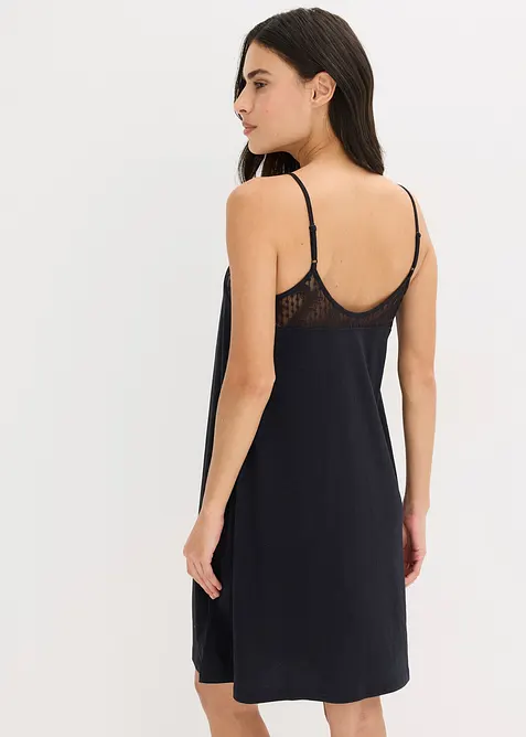 Nattlinne med smala axelband, med modal, bonprix