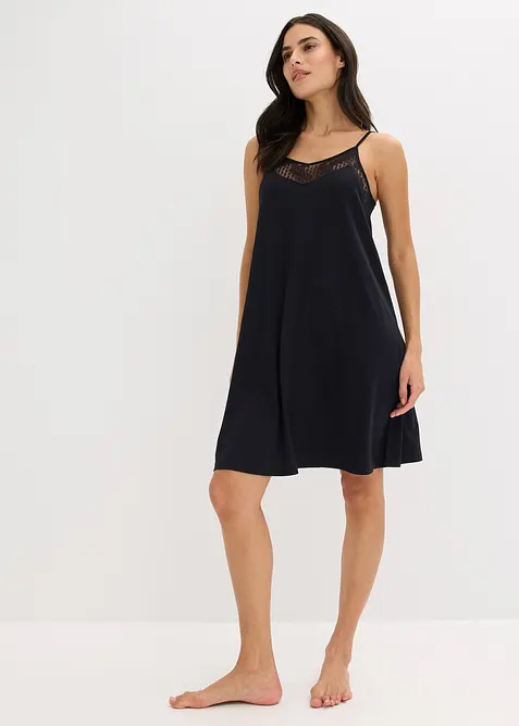 Nattlinne med smala axelband, med modal, bonprix