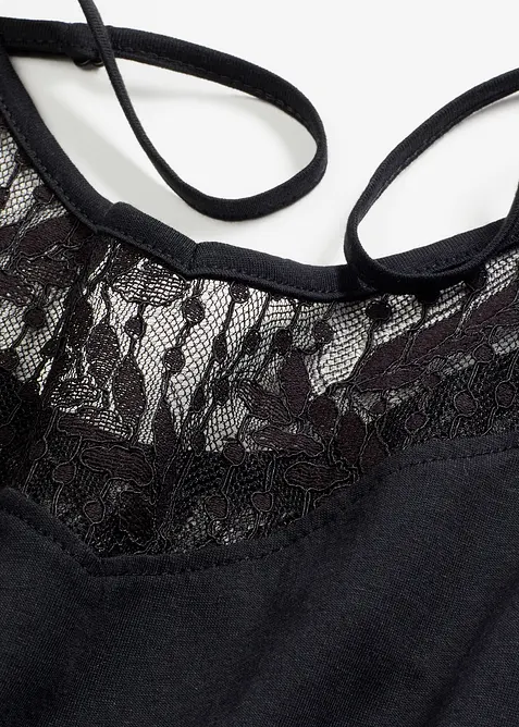 Nattlinne med smala axelband, med modal, bonprix