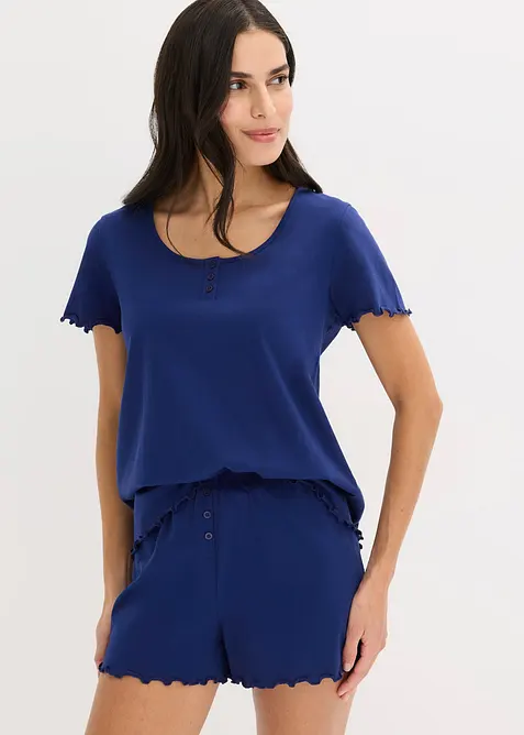 Pyjamas med knappslå och shorts, bonprix