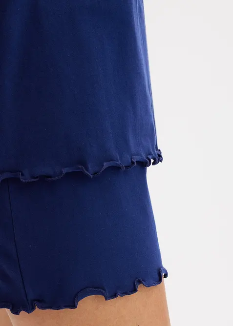 Pyjamas med knappslå och shorts, bonprix