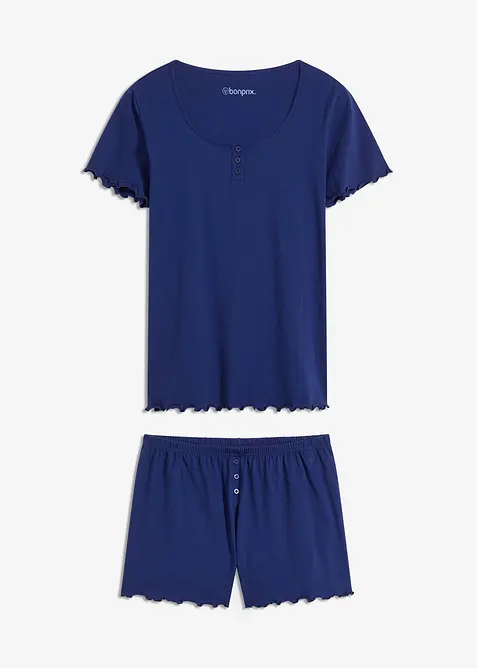 Pyjamas med knappslå och shorts, bonprix