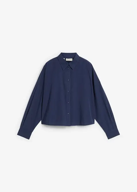 Skjortblus i oversizemodell med siden, bonprix