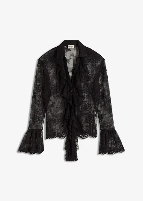 Blus med spets, bonprix