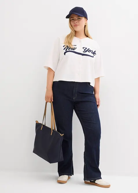 Sweatshirt i oversizemodell av mjuk bomullsmix, bonprix