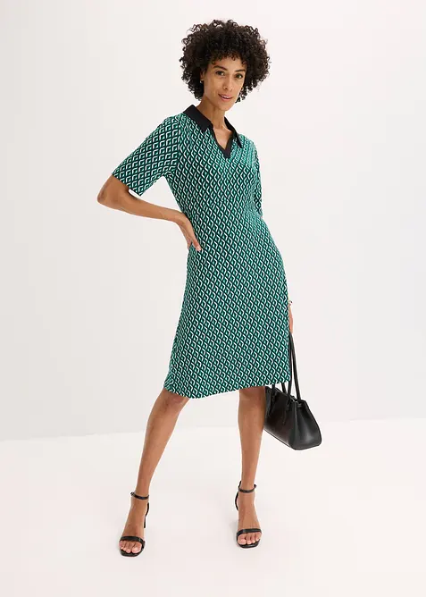 Midiklänning med tenniskrage, bonprix