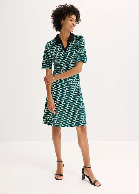 Midiklänning med tenniskrage, bonprix