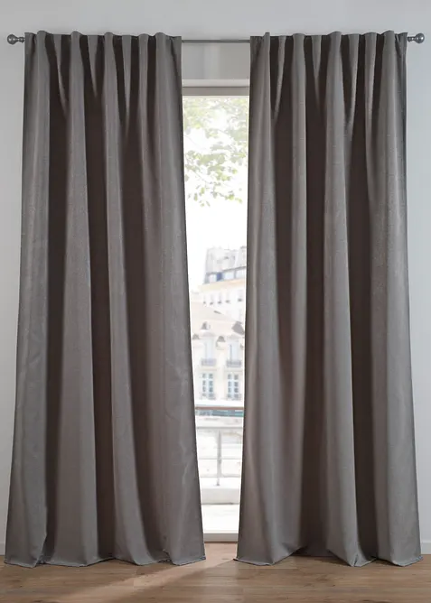 Mörkläggande gardinlängd i jacquard (1-pack), bonprix