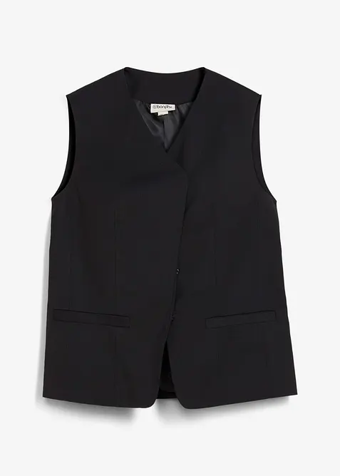 Lång väst med twillstruktur, bonprix