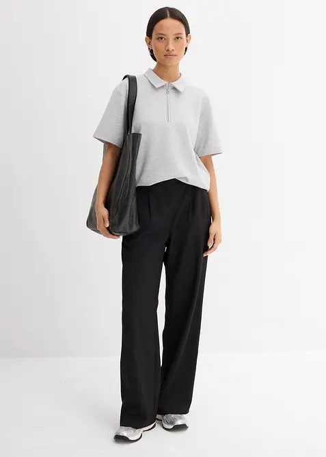 Dra p&aring;-byxa med twillstruktur, bonprix