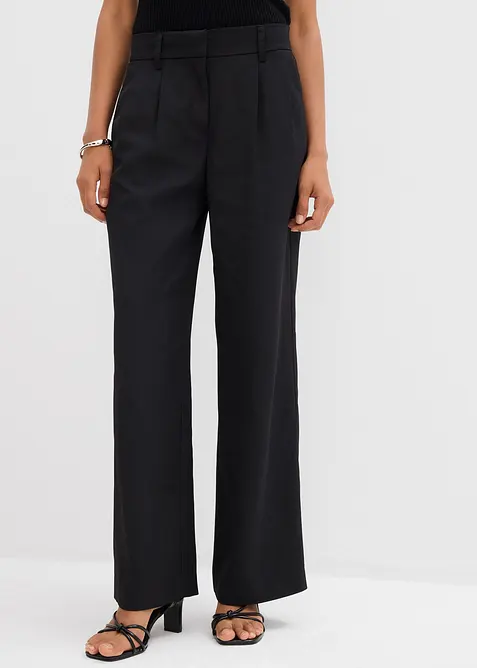 Dra p&aring;-byxa med twillstruktur, bonprix