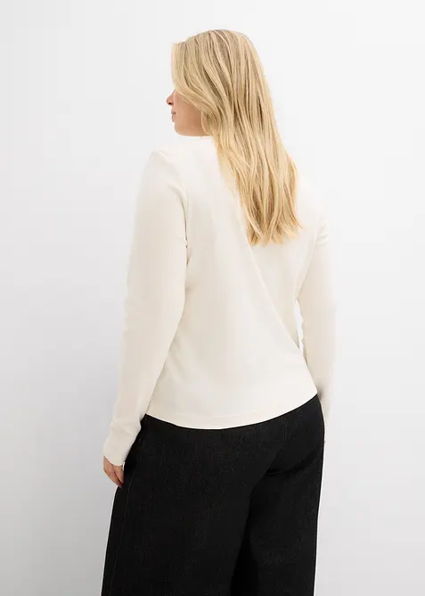 Långärmad topp av ren bomull, bonprix