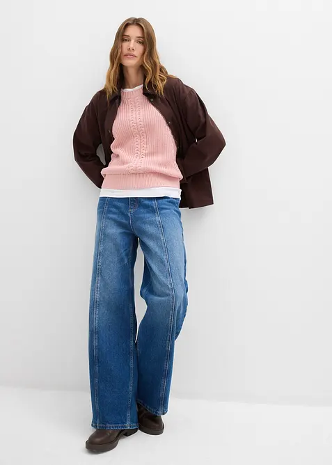 Slipover av bomullsmix, bonprix