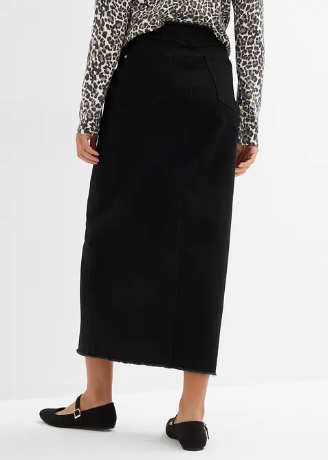 Twillkjol med fransar, bonprix