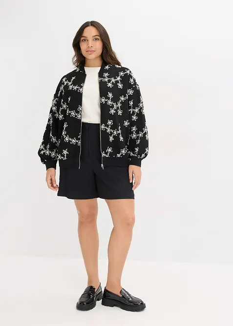 Blusjacka med broderi, bonprix