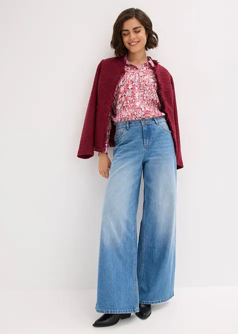 Blus med glittrande effekter, bonprix