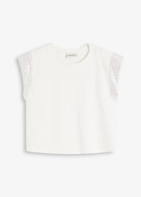 Topp med axelvaddar, bonprix