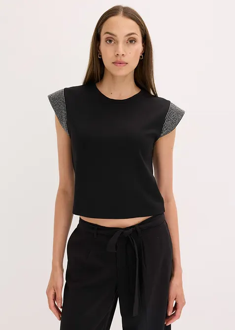 Topp med axelvaddar, bonprix