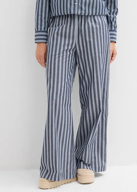 Palazzobyxa av ren bomull, bonprix