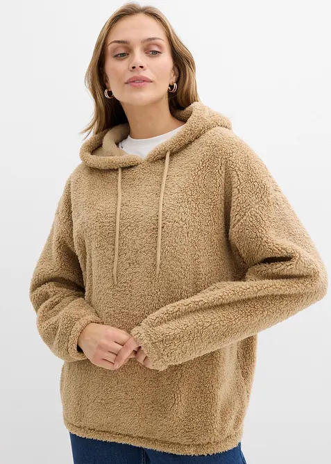 Fleecetröja i teddymaterial, bonprix
