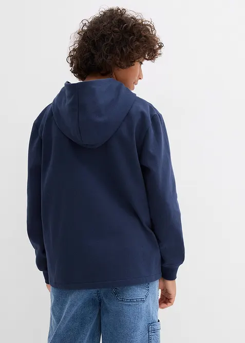 Sweatshirt med huva i mjuk bomullsmix, bonprix